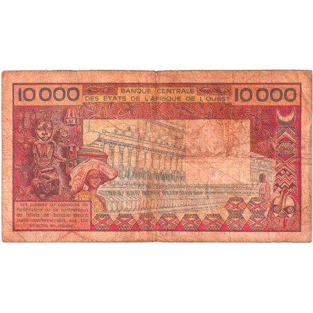 10000 Francs ÉTATS DE L'AFRIQUE DE L'OUEST 1989 P.109Ai