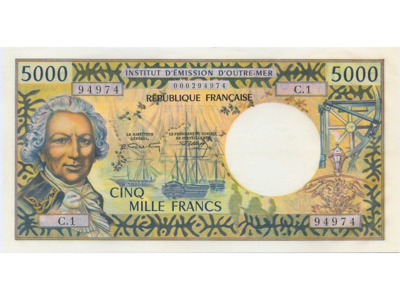 5000 FRANCS TAHITI P.28a NEUF