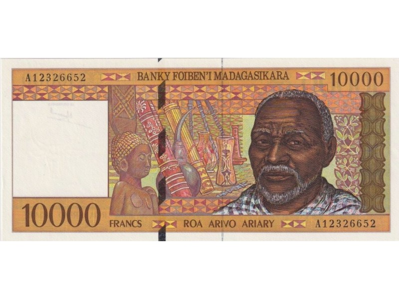 10000 Francs Madagascar 1995 P.79
