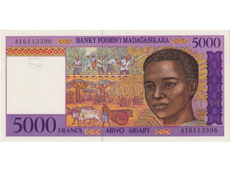 5000 Francs Madagascar 1995  P.78a