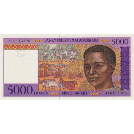 5000 Francs Madagascar 1995  P.78a