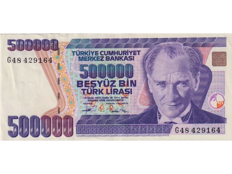 500000 Lirasi Turquie 1998 P-212