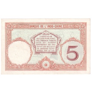 5 Francs NOUVELLE CALÉDONIE 1936 P.36b 2
