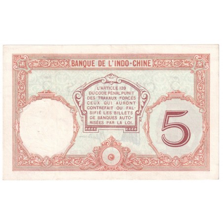 5 Francs NOUVELLE CALÉDONIE 1936 P.36b