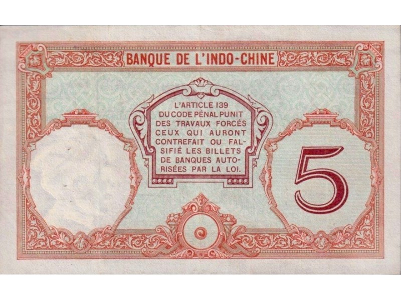 5 Francs NOUVELLE CALÉDONIE 1932 P.36b