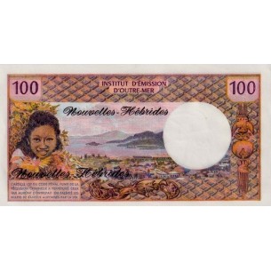 100 Francs NOUVELLES HÉBRIDES 1977 P.18d 2