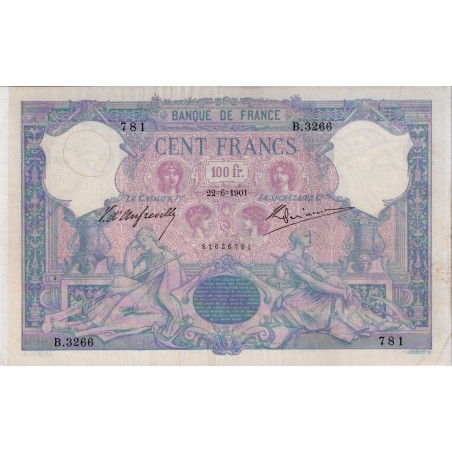 100 Francs BLEU & ROSE FRANCE 1901  F.21.15