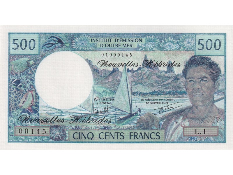 500 Francs Nouvelle-Hérides 1979 P.19c
