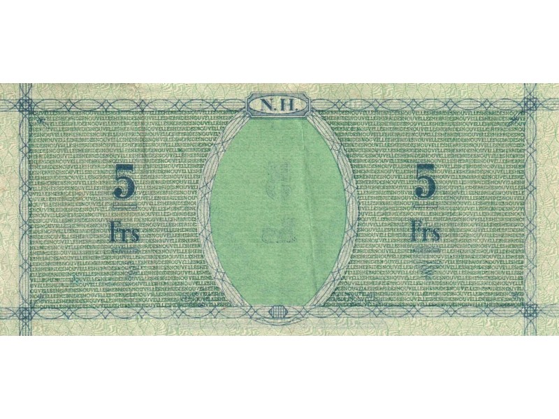 5 Francs NOUVELLES HÉBRIDES 1943 P.1