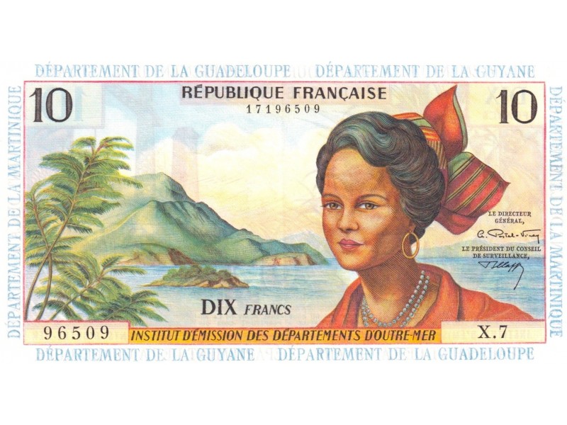 10 Francs ANTILLES FRANÇAISES 1964 P.8b