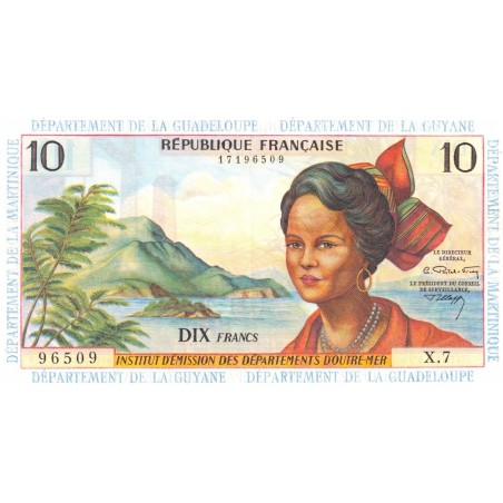 10 Francs ANTILLES FRANÇAISES 1964 P.8b