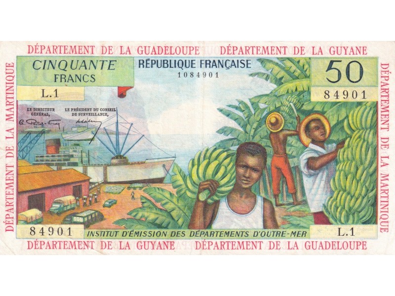 50 Francs ANTILLES FRANÇAISES 1964 P.9a