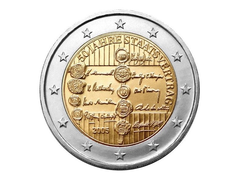 2 Euro Autriche 2005 - 50e anniversaire du Traité d’État Autrichien