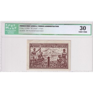 1 Franc AFRIQUE OCCIDENTALE  FRANCAISE  (1944) P-34a