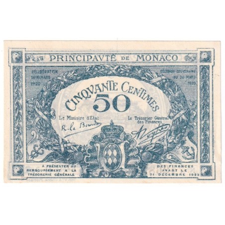 50 Centimes MONACO 1920 P.3a