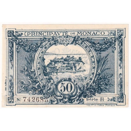 50 Centimes MONACO 1920 P.3a
