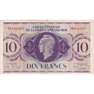10 Francs  ÉQUATORIALE FRANÇAISE 1943 P.16a