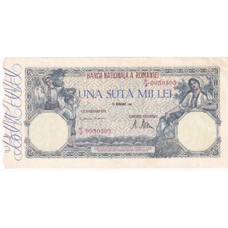 100000 Lei ROUMANIE 1946 P.58a