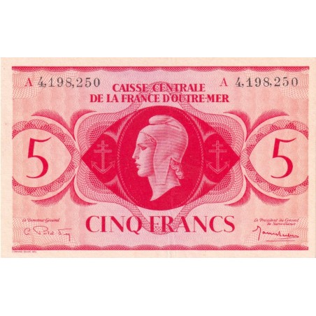5 Francs AFRIQUE ÉQUATORIALE FRANÇAISE 1943 P.15d