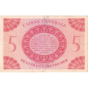 5 Francs AFRIQUE ÉQUATORIALE FRANÇAISE 1943 P.15d 2