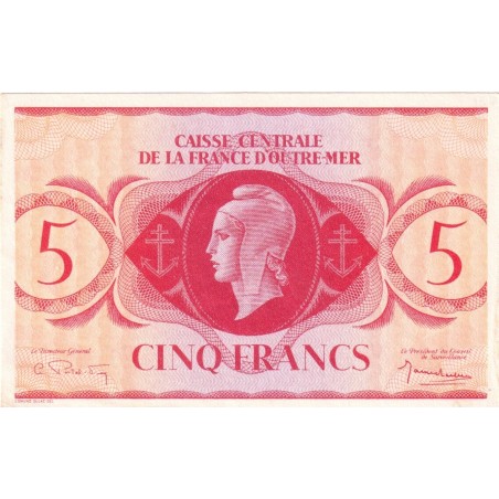 5 Francs  AFRIQUE EQUATORIALE FRANCAISE 1944 P.15c