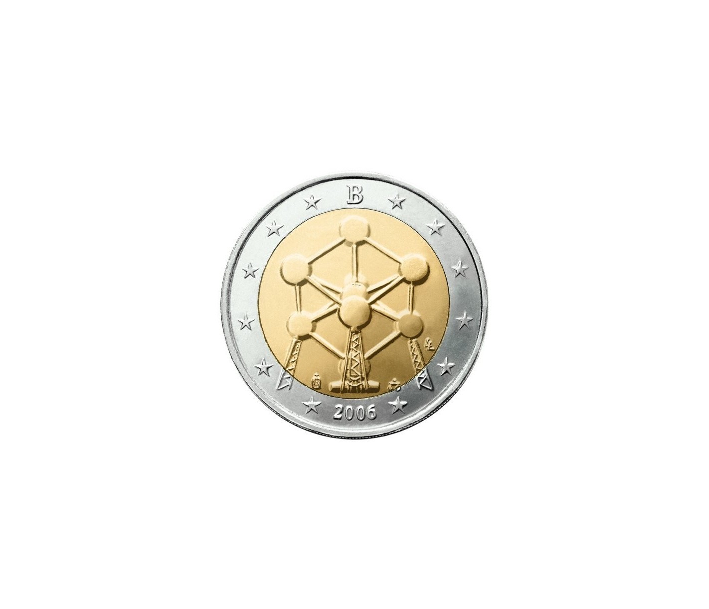 Pièce De 2 Euros Commémorative Belge Atomium 2006
