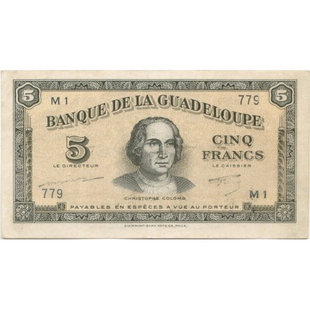 5 Francs GUADELOUPE 1944 P.21a