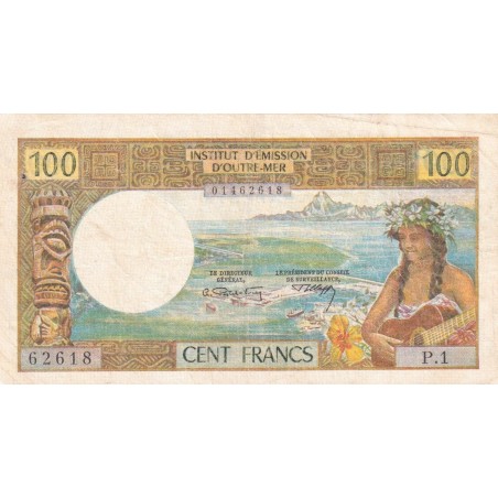 100 Francs TAHITI 1969 P.23