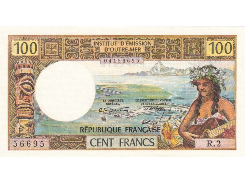 100 Francs TAHITI 1973 P.24b