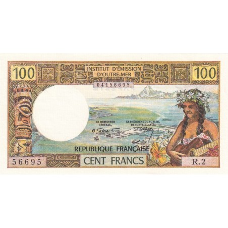 100 Francs TAHITI 1973 P.24b