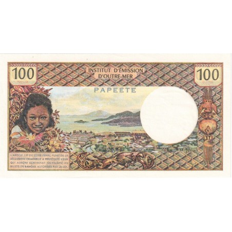 100 Francs TAHITI 1973 P.24b