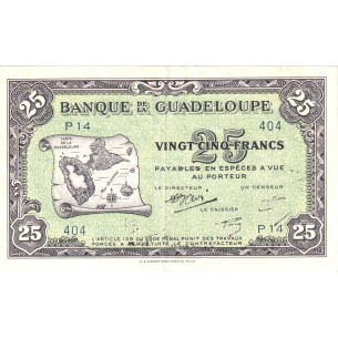 25 Francs GUADELOUPE 1945 P.22b