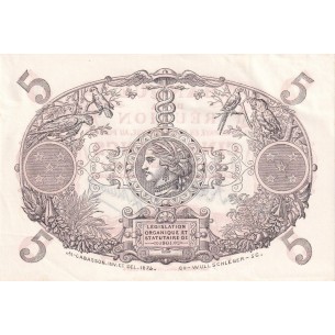 5 Francs Cabasson rouge ÎLE DE LA RÉUNION 1944 P.14 2