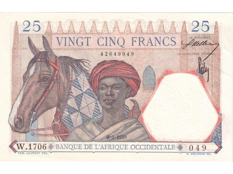 25 Francs AFRIQUE OCCIDENTALE FRANÇAISE (1895-1958) 1939 P.22
