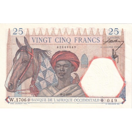 25 Francs AFRIQUE OCCIDENTALE FRANÇAISE (1895-1958) 1939 P.22