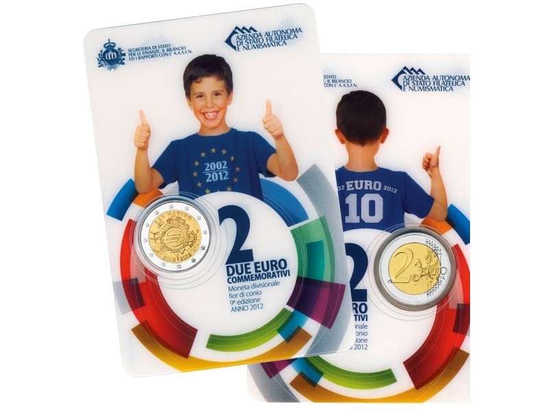 2 Euros SAINT MARIN 2012, 10 ans de L’ Euro