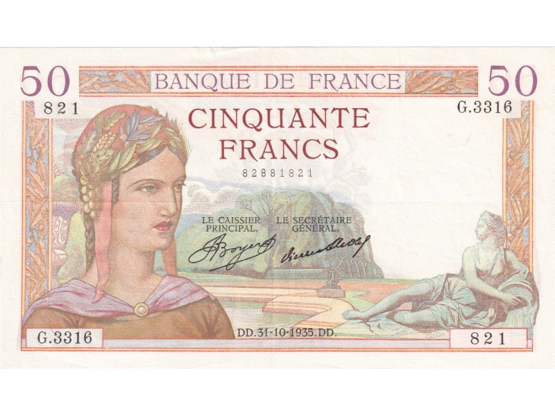 50 Francs CERES 1937 F.17.34