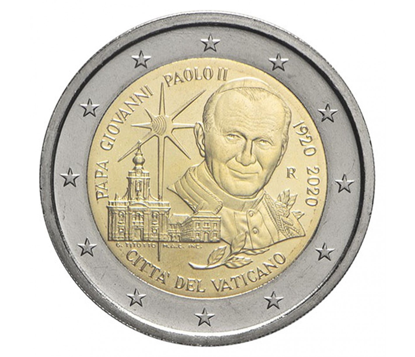 Piece 2 Euros Vatican Jean Paul 2 2 Euro VATICAN 2020 - JEAN PAUL II- horizondescollectionneurs.com