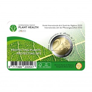 Pièce 2 Euros commémorative BELGIQUE  2020 - Année Internationale de la santé et des Végétaux 2