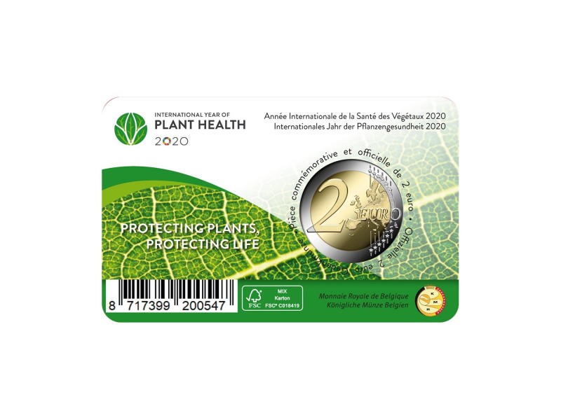 Pièce 2 Euros commémorative BELGIQUE  2020 - Année Internationale de la santé et des Végétaux