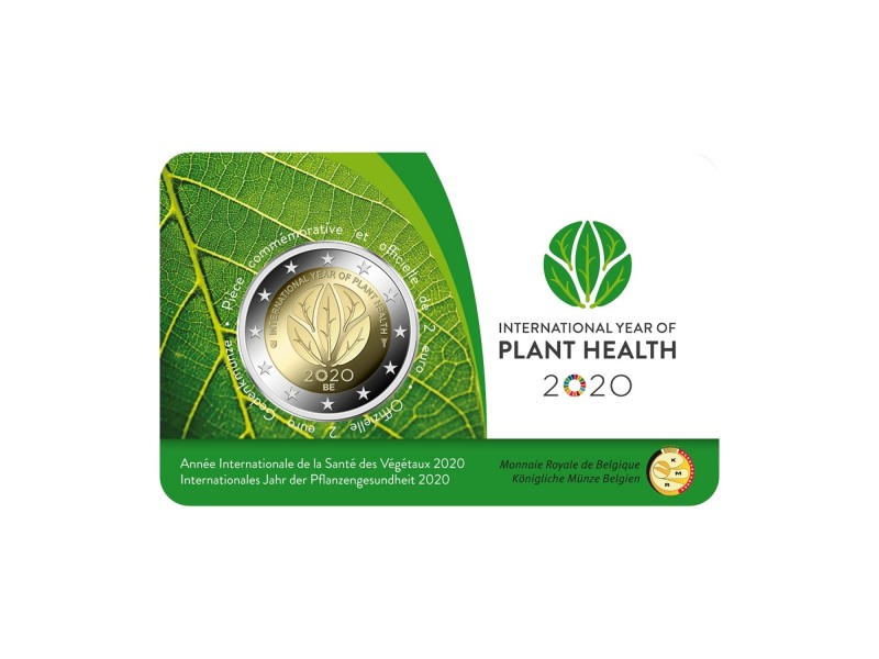 Pièce 2 Euros commémorative BELGIQUE  2020 - Année Internationale de la santé et des Végétaux