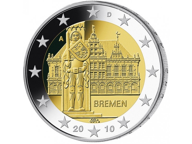 2 Euros Allemagne 2010 - Ville de Brême-- horizondescollectionneurs.com