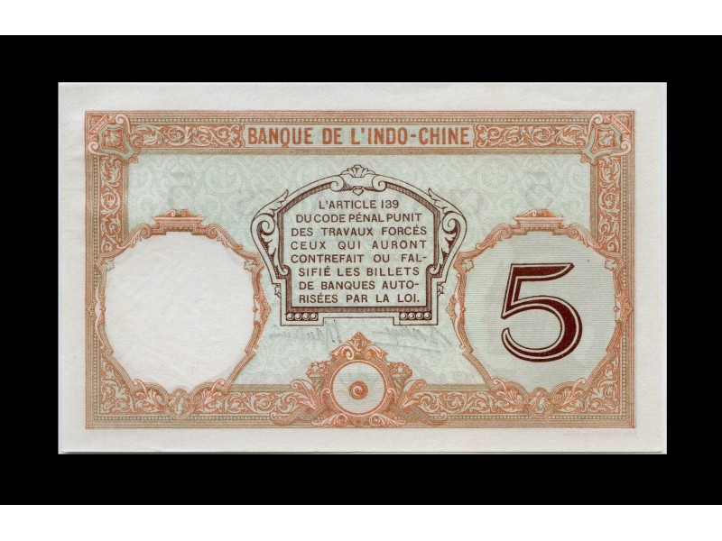 5 Francs NOUVELLE CALÉDONIE 1932 P.36b