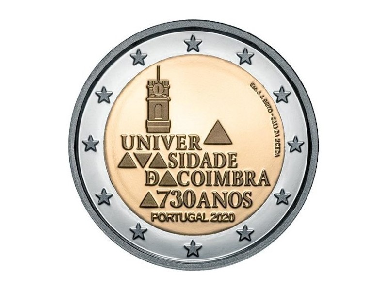 2 Euro PORTUGAL  2020 -730e anniversaire de l'Université de Coimbra