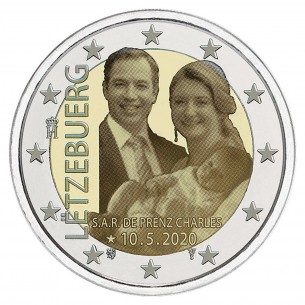 Luxembourg 2 Euro Prince CHARLES 2020 Version Hologramme