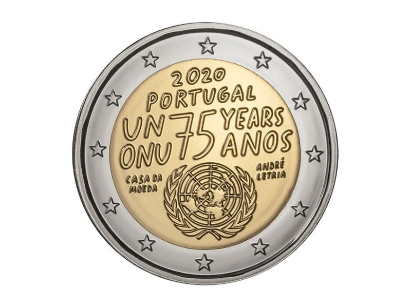 2 Euros PORTUGAL  2020 -75 ans des Nations Unies