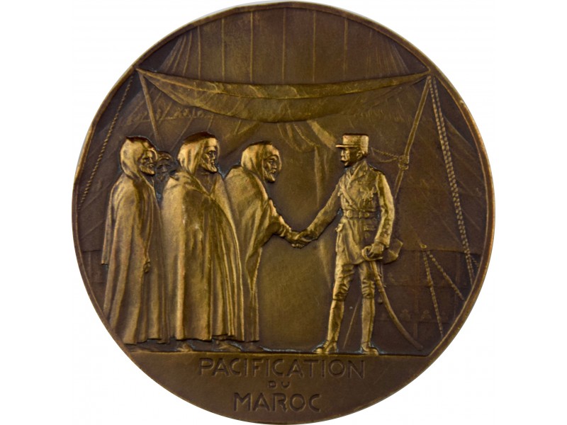  Médaille Maréchal Lyautey Pacification du Maroc par Henry Dropsy