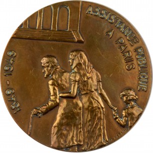 Médaille Centenaire de l 'Administration générale de l 'Assistance Publique a Paris 1849-1949