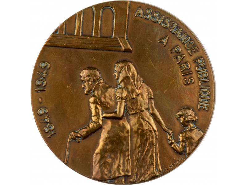 Médaille Centenaire de l 'Administration générale de l 'Assistance Publique a Paris 1849-1949