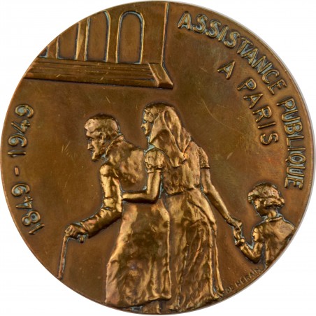 Médaille Centenaire de l 'Administration générale de l 'Assistance Publique a Paris 1849-1949
